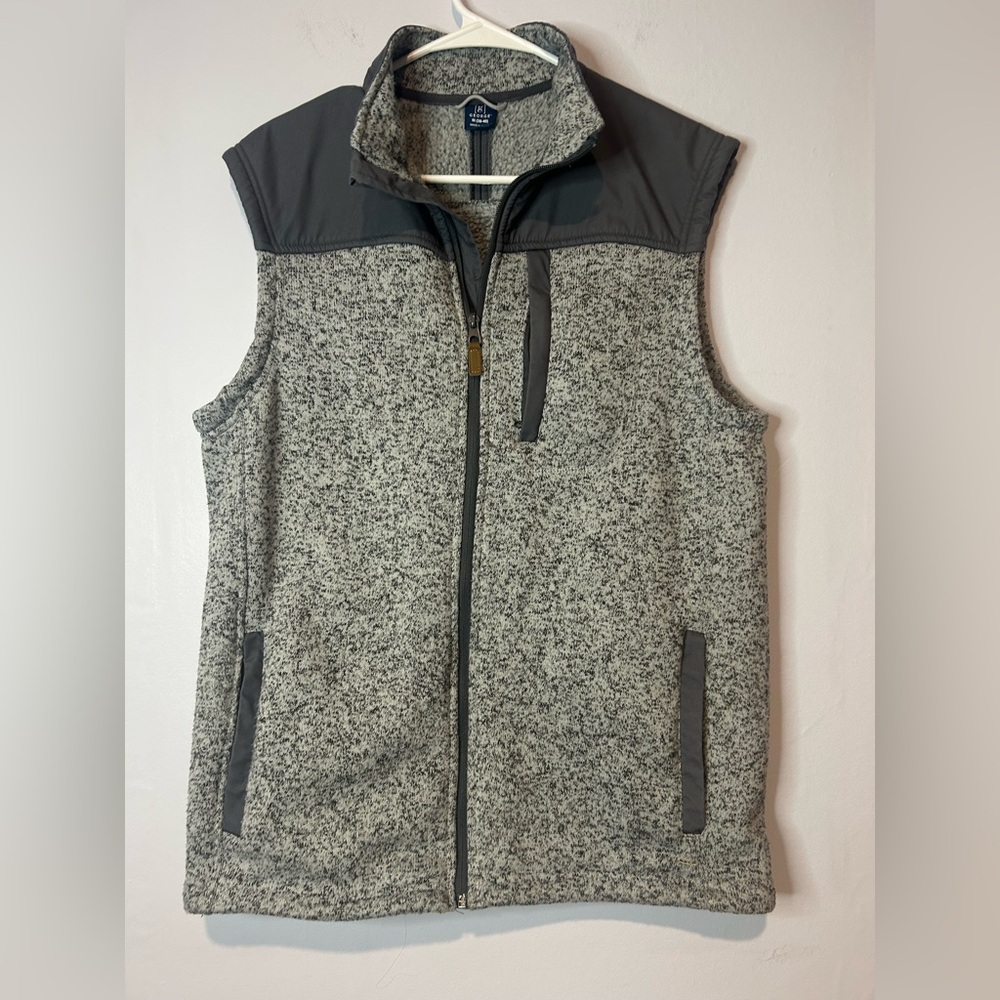 George Men's Heathered Gray Vest with Charcoal Accents